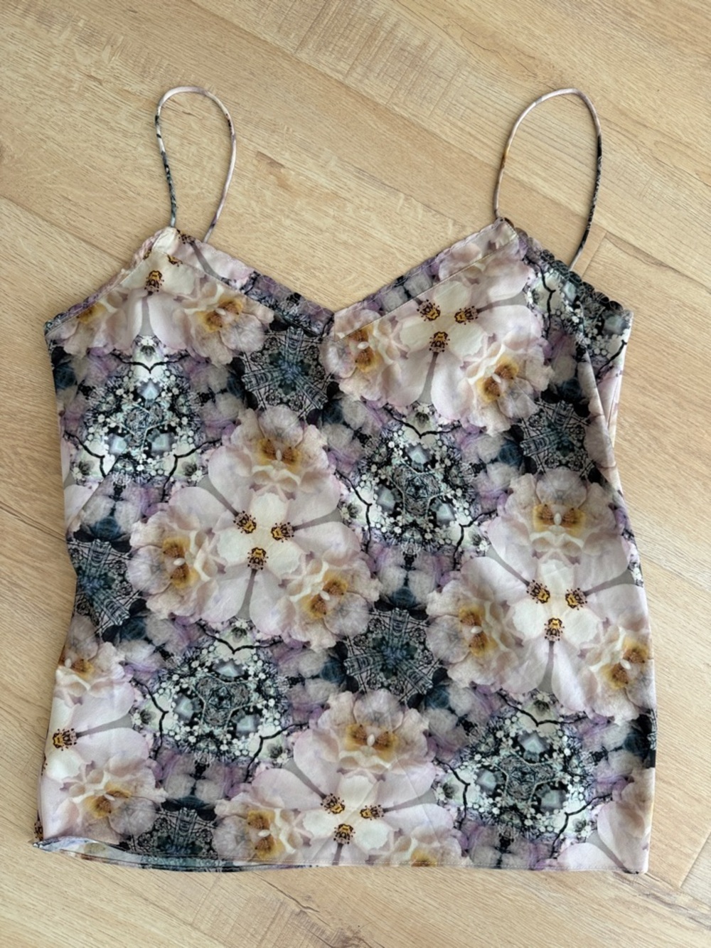 Ted Baker Floral Camisole in Soft Purple and Pink , Size 2, Medium